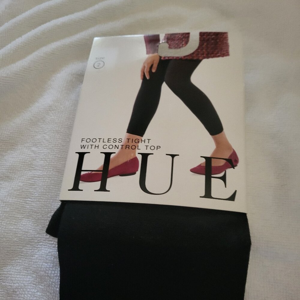 Hue FootlessTight with Control Top Size 2 (new with tags)